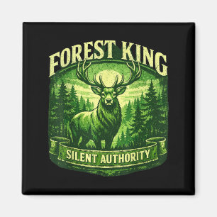 Aimant Roi de la Forêt Silencieux Auity Vintage Cerf Vert