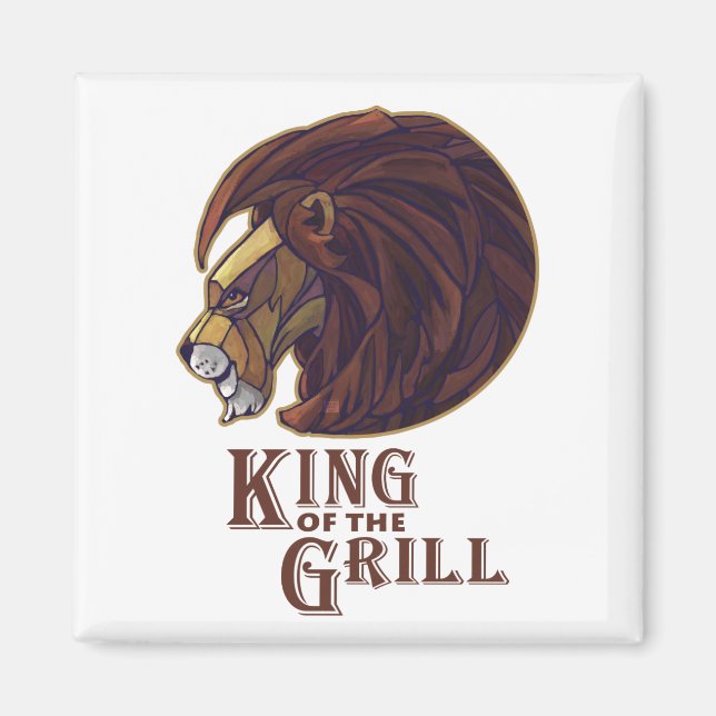 Aimant Roi du Grill (Devant)