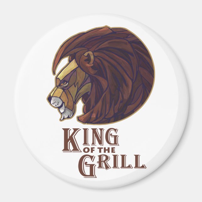 Aimant Roi du Grill (Devant)