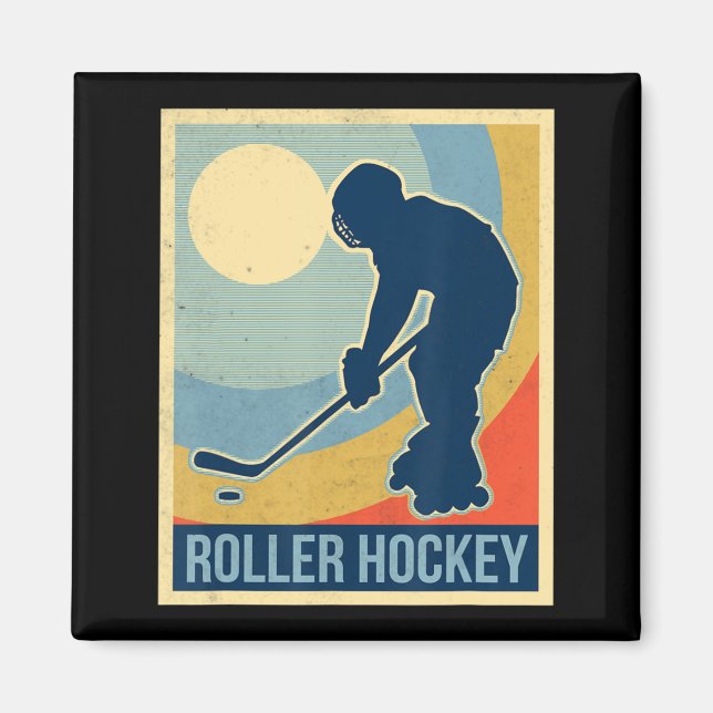 Aimant Roller hockey vintage  (Devant)