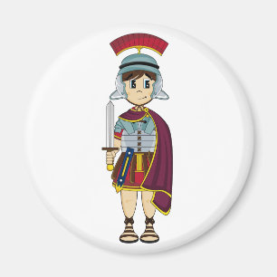 Aimant romain mignon de soldat