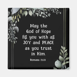 Aimant Romains 15:13 Dieu de l'Espoir vous remplit de Joy