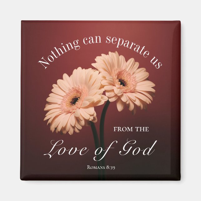 Aimant Romains 8 39 Amour de Dieu Bible Verse Rose Brown (Devant)