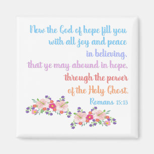 Aimant Romans 15 Bible Verse Design