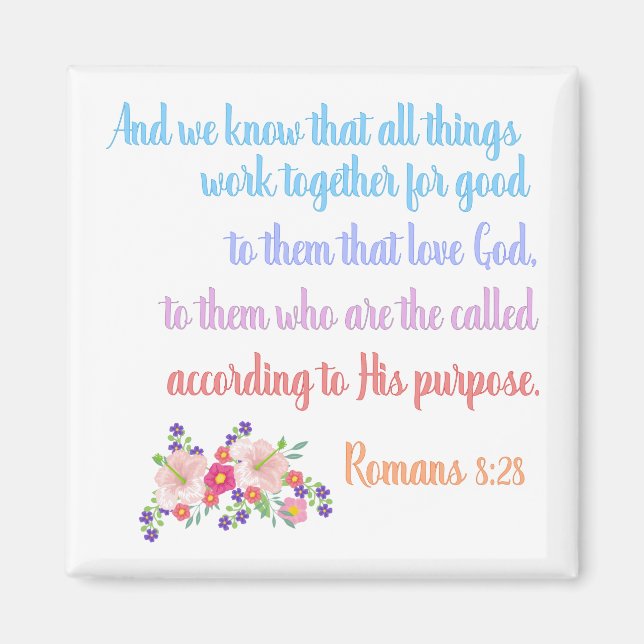 Aimant Romans 8 Conception de la Bible (Devant)