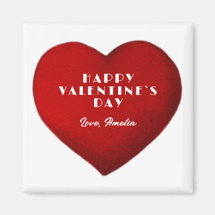 Aimant Romantique Red Heart Name Joyeux Saint Valentin`s 