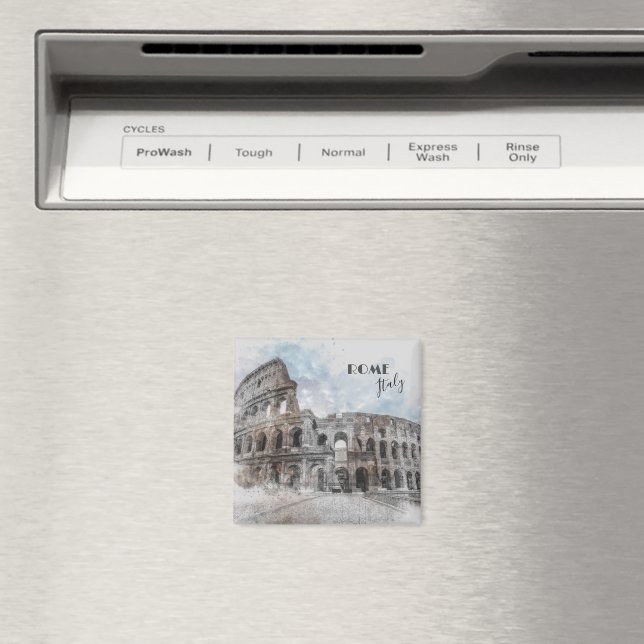 Aimant Rome Italie Colisée Voyage Art Vintage (In Situ (Lave-vaisselle))