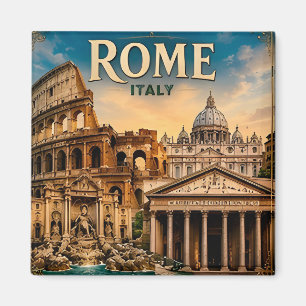 Aimant 🌍 Rome Italie Liste de Seaux Voyage Souvenir 🌍