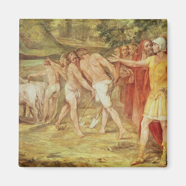 Aimant Romulus marquant les limites de Rome (Devant)
