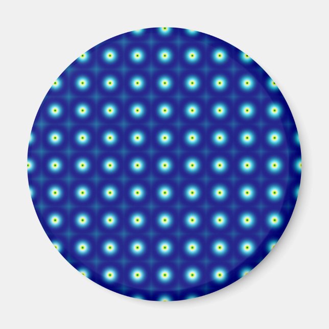 Aimant rond Cercles bleus (Devant)