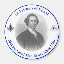 Aimant rond de 3 pouces avec logo St. Patrick
