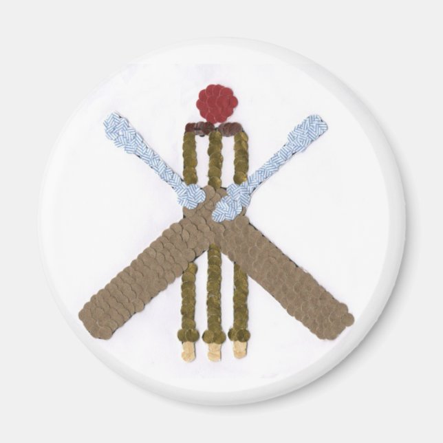 Aimant rond de cricket (Devant)