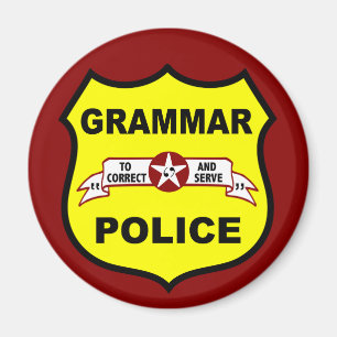 Aimant rond de police de grammaire