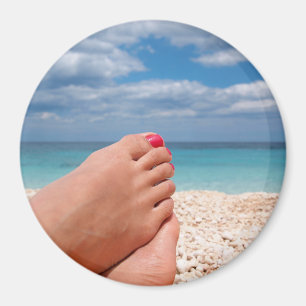 Aimant rond de vacances d'été