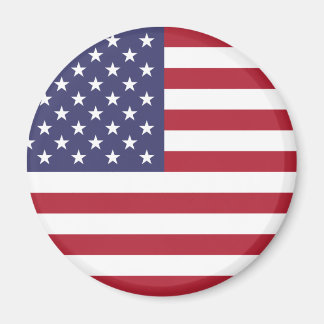 Aimant rond du drapeau américain
