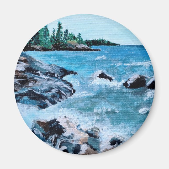Aimant rond du lac Supérieur (Devant)
