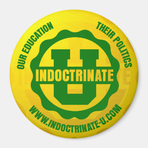 Aimant rond du logo de rayonnement "Indoctrinate U