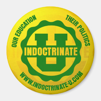 Aimant rond du logo de rayonnement "Indoctrinate U