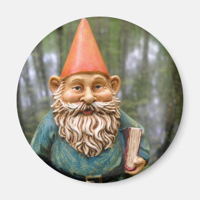 Aimant rond Gnome de marais (Devant)