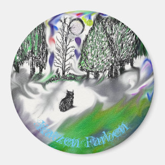 Aimant rond 'Katzen Farben'