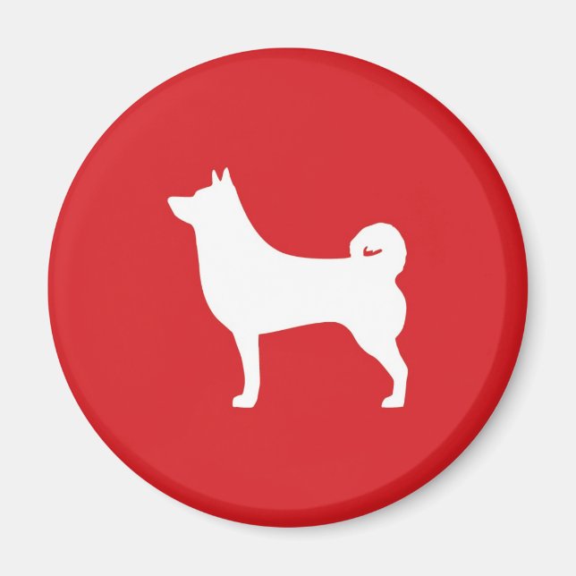 Aimant rond Shiba Inu (Devant)
