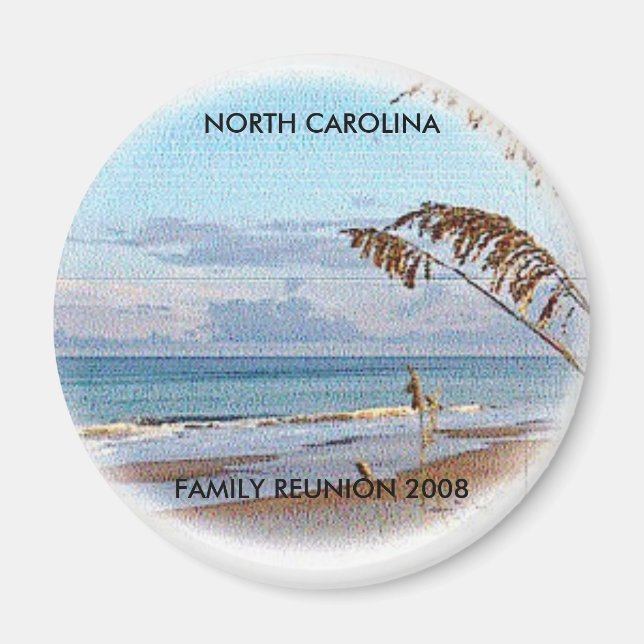 Aimant rond "TOPSAIL ISLAND" (Devant)