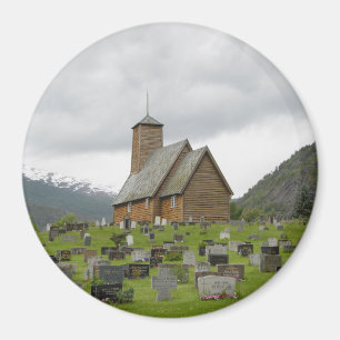 Aimant Ronde église stave magnétique avec cimetière en No