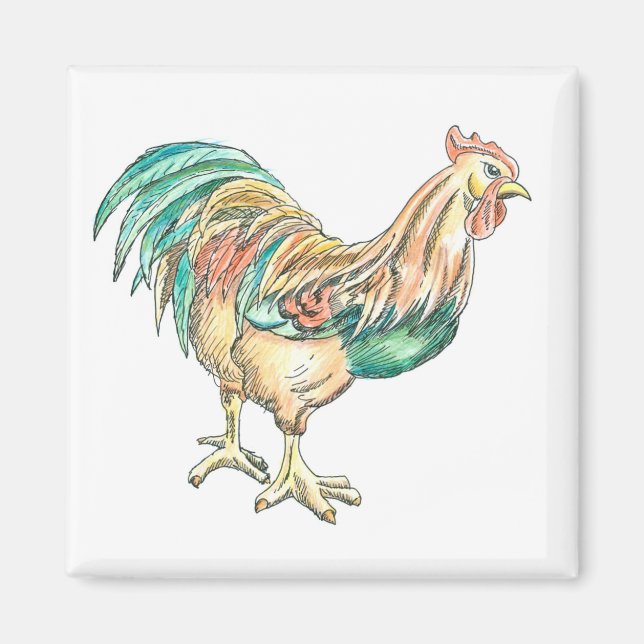 Aimant Rooster Art (Devant)