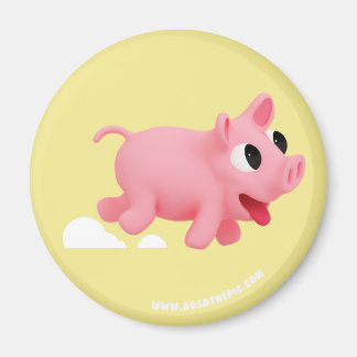 Aimant Rosa the Pig love Running