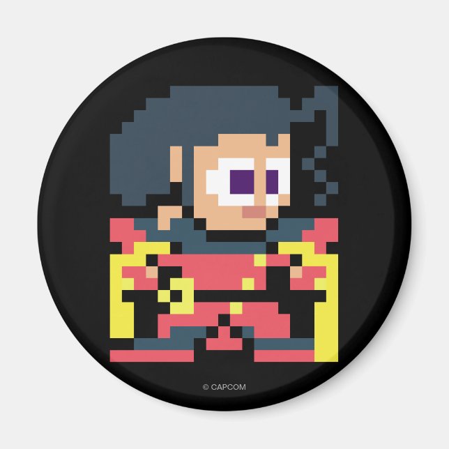 Aimant rose 8 bits (Devant)