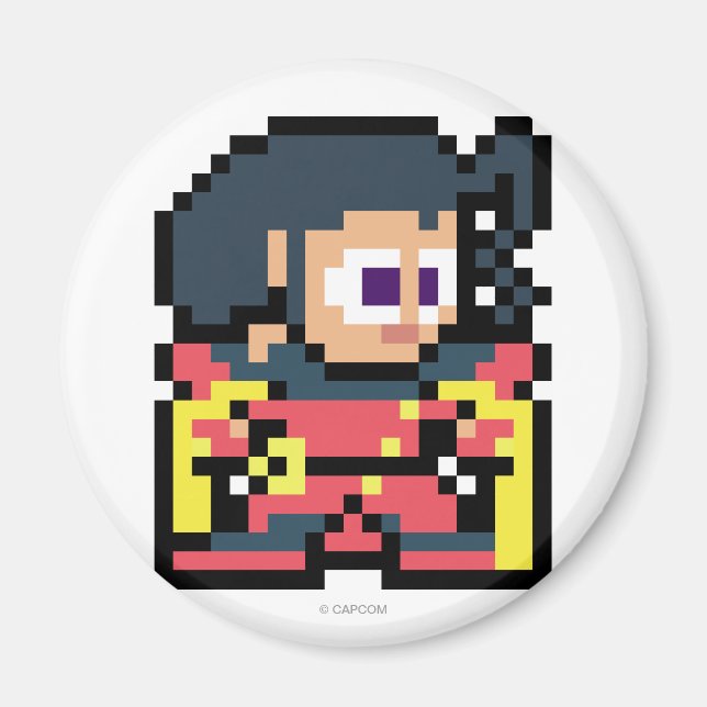 Aimant rose 8 bits (Devant)