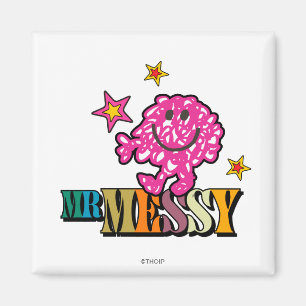 Aimant Rose clair M. Messy Étoiles Étincelantes