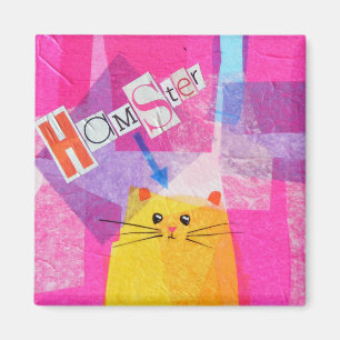 Aimant rose de hamster
