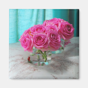 Aimant rose de réfrigérateur de roses