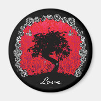Rose de tatouage Bonsai Arbre de l'amour avale