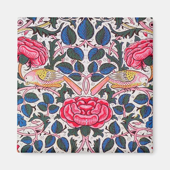 Aimant Rose et Bird, William Morris (Devant)