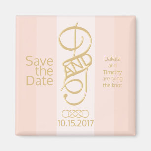 Aimant Rose Gold Blush Enregistrer l'aimant Date