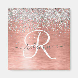 Aimant Rose Gold brossé Parties scintillant métallique 