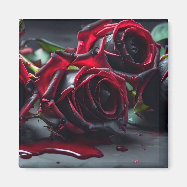 Aimant Rose gothique (Devant)