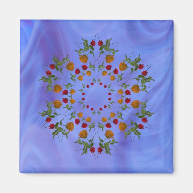 Aimant Rose Kaleidoscope (Devant)