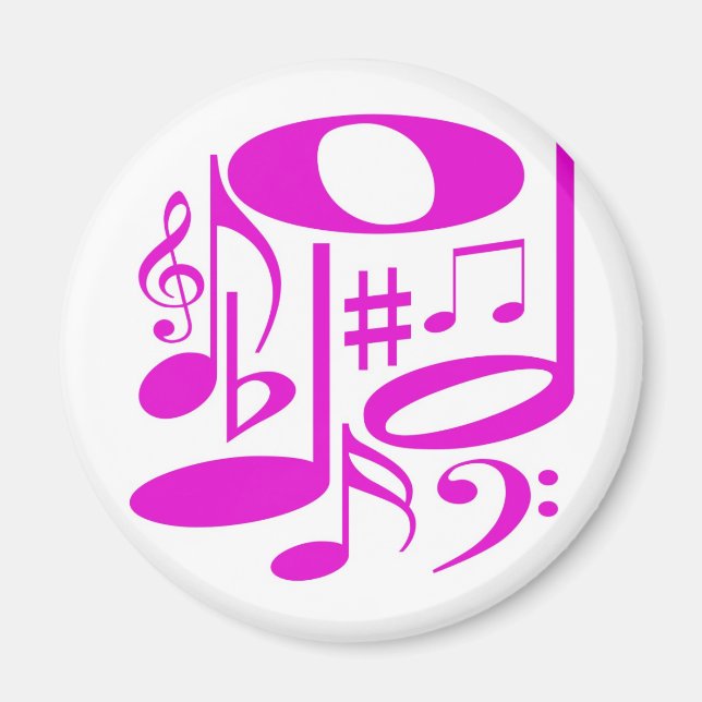 Aimant rose musical (Devant)