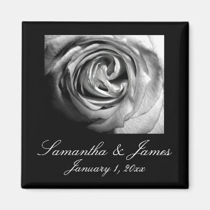 Aimant Rose noir et blanc