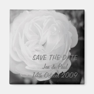 Aimant Rose noire et blanche - Enregistrer la date