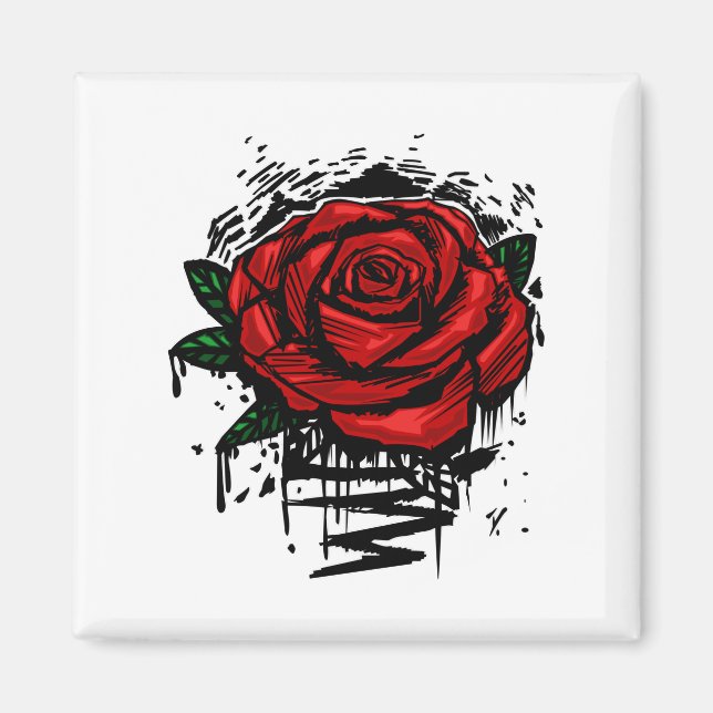 Aimant Rose robuste (Devant)