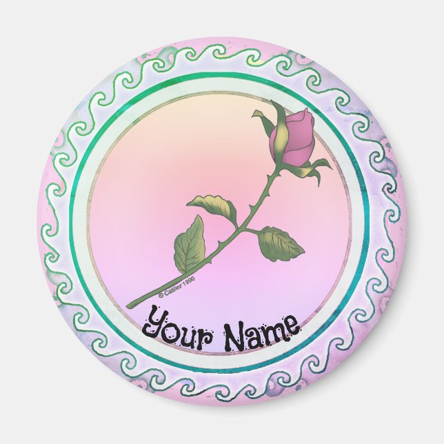 Aimant Rose rose rose (Devant)