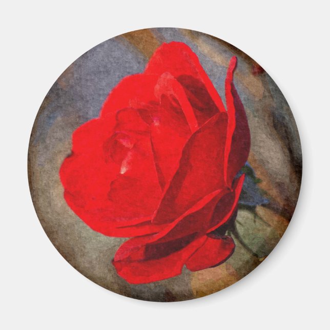 Aimant Rose rouge (Devant)