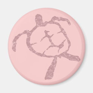 Aimant rose tortue