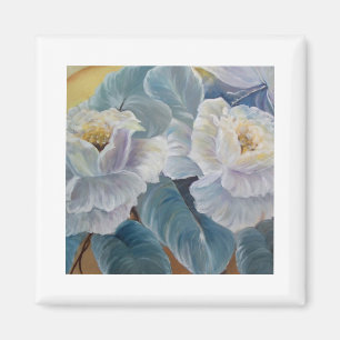Aimant Roses en bleu