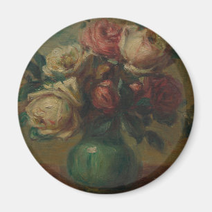 Aimant Roses florissants dans un vase de Pierre Renoir Cl