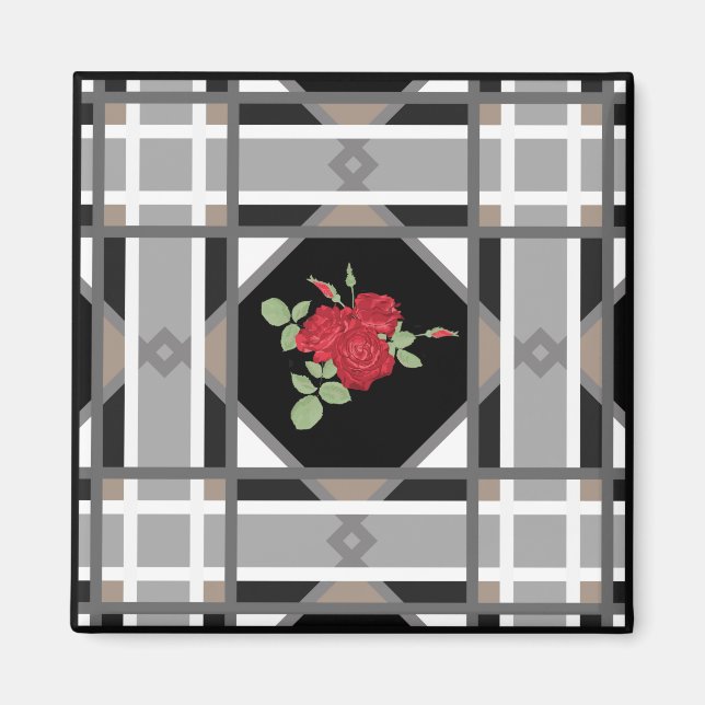 Aimant Roses rouges (Devant)